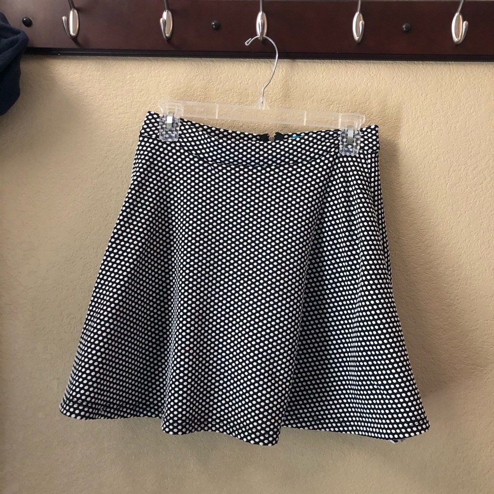 Polka Dot Flared Skirt